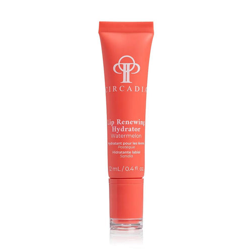 Tube Circadia Lip Renewing Hydrator – Watermelon 12 ml met roze dop en witte verpakking.